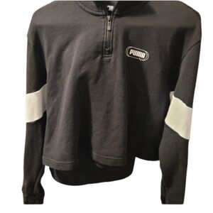 Puma Lg Hooded Crop Sweatshirt